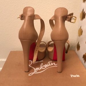 Authentic Christian Louboutin heels, worn ONCE.